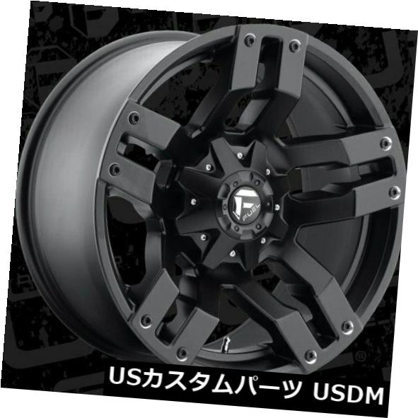 海外輸入ホイール 20x10 ET-24燃料D515ポンプ6x135 / 6x139.7マットブラックリム（4個セット） 20x10 E..
