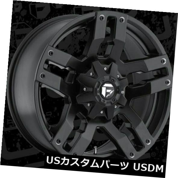 海外輸入ホイール 20x9 ET20燃料D515ポンプ6x135 / 6x139.7マットブラックホイール（4個セット） 20x9 ..