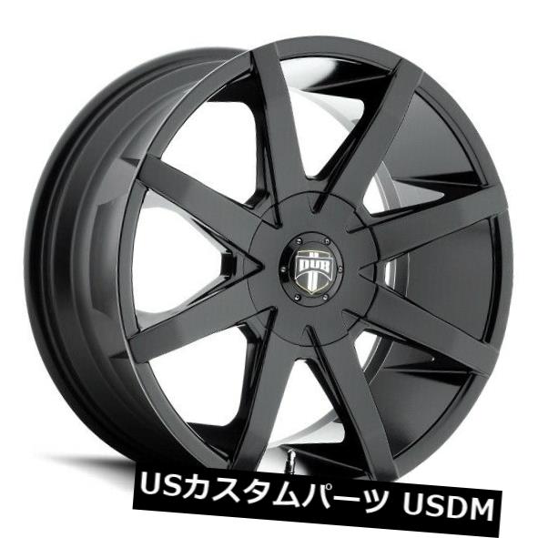 海外輸入ホイール 20x8.5 ET42ダブS110プッシュ6x115 / 6x120ブラックホイール（4個セット） 20x8.5 ET42 Dub S110 Push 6x115/6x120 Black Wheels (Set of 4)