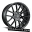 海外輸入ホイール 22x9.5 ET30ダブS205ラックス6x139.7ブラックリム（4個セット） 22x9.5 ET30 Dub S205 Luxe 6x139.7 Black Rims (Set of 4)