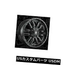 海外輸入ホイール 22x10 ET-18 Fuel D596 Sledge 5x114.3 / 5x127 Black w / Black Lip Rims(4...