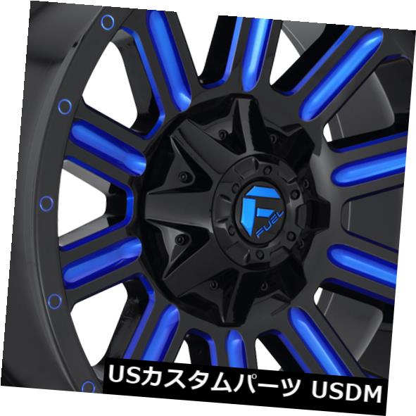 ͢ۥ 22x12 ET-44 Fuel D646 Hardline 8x165.1 Black w / Candy Blue W...