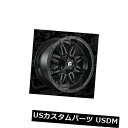 海外輸入ホイール 20x12 ET-44燃料D625人質6x135 / 6x139.7ブラックリム(4個セット) 20x12 ET-44 Fuel D625 H...