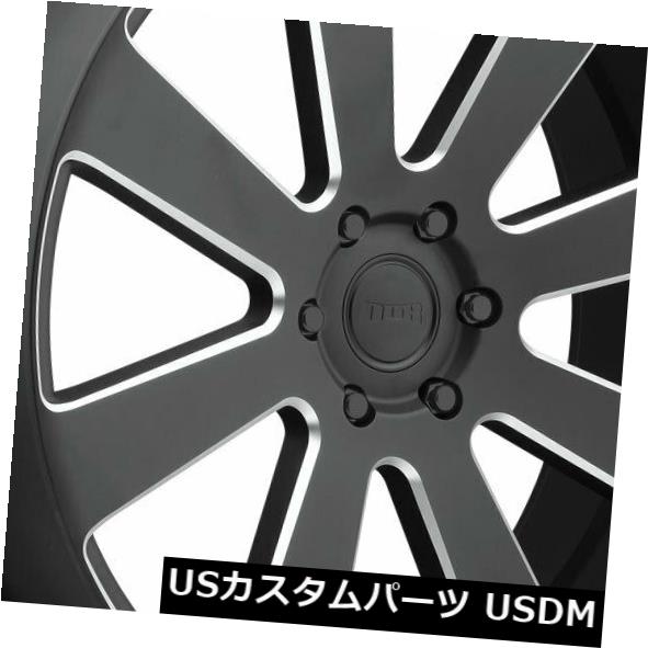 海外輸入ホイール 22x9.5 ET30ダブS187 8ボール6x135ブラックミルドホイール（4個セット） 22x9.5 ET30 Dub S187 8-Ball 6x135 Black Milled Wheels (Set of 4)