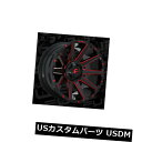 海外輸入ホイール 22x10 ET-18 Fuel D643 Contra 6x135 / 6x139.7 Black w / Candy Red Rims(4...