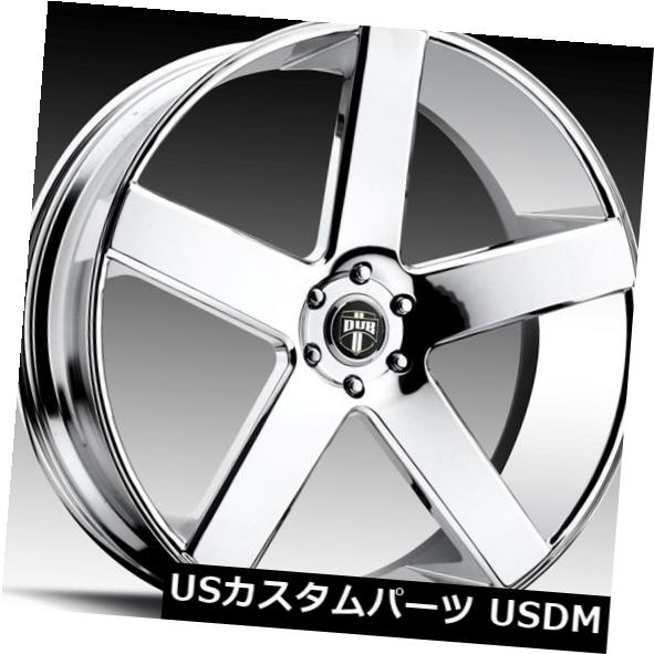 海外輸入ホイール 22x9.5ダブバラーS115 5x5.0 ET11クロームホイール（4個セット） 22x9.5 Dub Baller S115 5x5.0 ET11 Chrome Wheels (Set of 4)