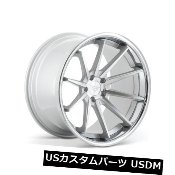 海外輸入ホイール Ferrada FR4 20x10.5 5x112 ET25マシンシルバーホイール（4個セット） Ferrada FR4 20x10.5 5x112 ET25 Machine Silver Wheels (Set of 4)