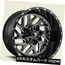 海外輸入ホイール 20x8.25燃料D581 8x210 ET-246ブラックリム（4個セット） 20x8.25 FUEL D581 8x210 ET-246 Black Rims (Set of 4)