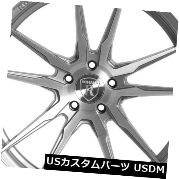 海外輸入ホイール Rohana RF2 20x11 5x115 et15ブラッシュドチタンホイールリム（4個セット） Rohana RF2 20x11 5x115 et15 Brushed Titanium Wheels Rims (set of 4)