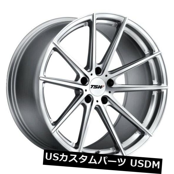 海外輸入ホイール 21x10 TSWバサースト5x120リム+35シルバーホイール（4個セット） 21x10 TSW Bathurst 5x120 Rims +35 Silver Wheels (Set of 4)