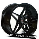 海外輸入ホイール 20 スタッガードマーキーホイール3259ブラックリムフィットクライスラー300 20 Staggered Marquee Wheels 3259 Black Rims fit Chrysler 300