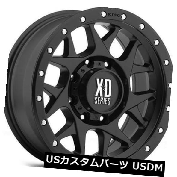 海外輸入ホイール ロードリムADを離れた4 / set 17x9 XDの車輪XD127のいじめのサテンの黒 4/set 17x9 XD Wheels XD127 Bully Satin Black Off Road Rims AD