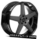 海外輸入ホイール 22 スタガードアザドホイールAZ008マットブラックw / BKリップリムフィットクライスラー300 RWD 22 Staggered Azad Wheels AZ008 Matte Black w/ BK Lip Rims fit Chrysler 300 RWD