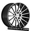 海外輸入ホイール 19x8.5 TSWシケイン5x112リム+43ブラックW /ミラーカットフェイスホイール（4個セット） 19x8.5 TSW Chicane 5x112 Rims +43 Black W/Mirror Cut Face Wheels (Set of 4)