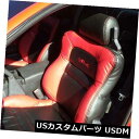 シートカバー カスタム1991-1999三菱3000GT交換用革シートカバー赤/黒 Custom 1991-1999 Mitsubishi 3000GT Rep...