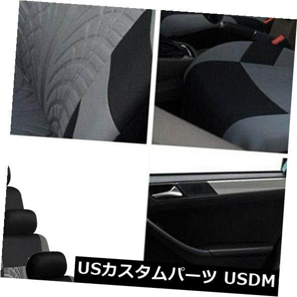 ȥС SUV֥å3󥫡ȥСå󥻥å 7إåɥ쥹ȥ˥Сȥ졼 3 Row Car Seat Cover Cushion Set For SUV Black& Gray with 7 Headrests Universal