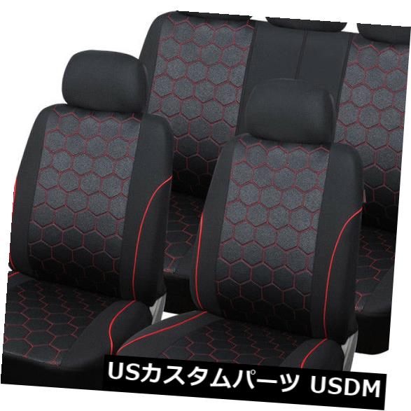 シートカバー サッカーボールスタイルのフルセットのカーシートカバーユニバーサルインテリアアクセサリー赤 Soccer Ball Style Full Set Car Seat Covers Universal Interior Accessories Red