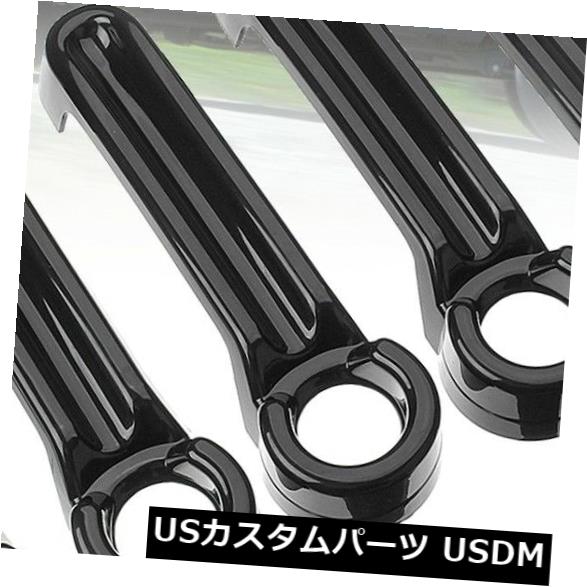 ドアノブ ドアハンドル 光沢のある黒4ドアハンドル+テールゲートカバージープラングラーJK 2007-2018用トリム Gloss Black 4 Door Handle + Tailgate Covers Trim For Jeep Wrangler JK 2007-2018