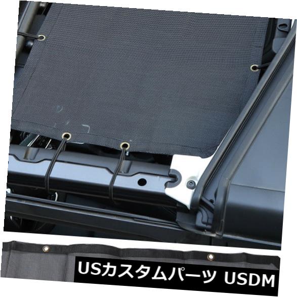 åȥåץС 󥷥ɥåӥ˥ȥåץϡեС2018ץ󥰥顼JL 2ɥ֥å Sun Shade Mesh Bikini Top Half Cover For 2018 Jeep Wrangler JL 2-Door Black