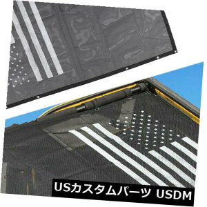 åȥåץС ֤褱US Flag Top롼եå奫С4ɥեåȥץ󥰥顼TJ 1997-06 Car Sunshade US Flag Top Roof Mesh Cover 4-Door Fit For Jeep Wrangler TJ 1997-06