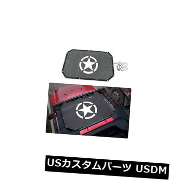 メッシュトップカバー ジープラングラーJKビキニメッシュサンシェードハーフトップカバーロゴ付きArmy Star Logo 4 Jeep Wrangler JK Bikini Mesh Sun Shade Half Top Cover with Logo Army Star Logo 4