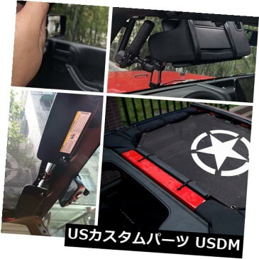 メッシュトップカバー ジープラングラーJKビキニメッシュサンシェードハーフトップカバーロゴ付きArmy Star Logo 4 Jeep Wrangler JK Bikini Mesh Sun Shade Half Top Cover with Logo Army Star Logo 4