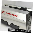 USメッキパーツ 2011-2014 SRT8 392エンジン用の洗練された燃料レールカバー/レッドカーボンファイバー Polished Fuel Rail C...