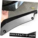 USメッキパーツ ソリッドカーボンファイバーリアバンパーリップディフューザースプリッターカナードプロテクターアクセサリー Solid Carbon Fiber ...