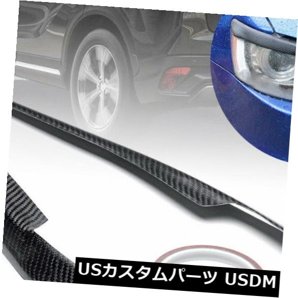 アイライン 三菱ランサーEVO Xに合うカーボンファイバーヘッドライトまぶた眉毛 Pair Carbon Fiber Headlight Eyelids Eyebrows Fit For Mitsubishi Lancer EVO X