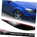 アイライン 塗装済み黒+赤線メルセデスベンツCクラスW204セダンフロントまぶた眉 Painted Black + Red Line Mercedes BENZ C-Class W204 Sedan Front Eyelids Eyebrow