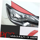 アイライン 日産セントラ2016-19レッドカーボンファイバーフロントアイブロウヘッドライトまぶたカバー FOR NISSAN SENTRA 2016-19 R...