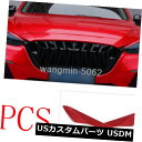 アイライン マツダ3アクセラセダン17-18ヘッドライト眉毛まぶたトリムの赤炭素繊維 Red Carbon fiber For Mazda 3 Axela Se...