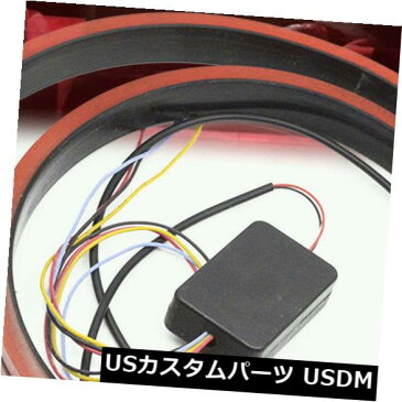 ハイマウントテール 赤い高マウントブレーキストップリアテールライト100 cm柔軟な流れるライトバー Red High Mount Brake Stop Rear Tail Light 100cm Flexible flowing Light Bar