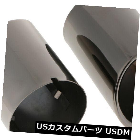 マフラーカッター 2個の自動車の車の排気テールマフラーチップパイプフィットBMW 12-16ブラック 2pcs Auto Car EXHAUST Tail Muffler Tip Pipe Fit BMW 12-16 Black