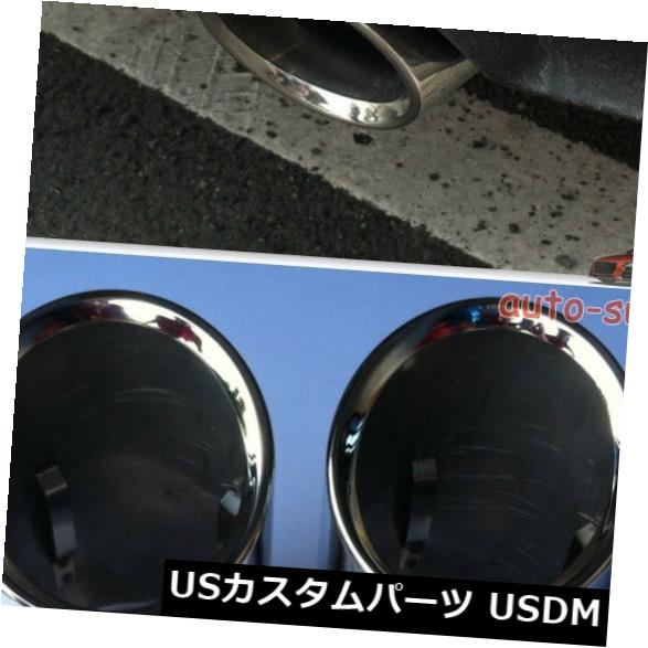 マフラーカッター キャデラックATS 2013 2014 2015 2016 2017用2PCSクロームエキゾーストマフラーチップパイプ 2PCS Chrome Exhaust Muffler Tip Pipe For Cadillac ATS 2013 2014 2015 2016 2017