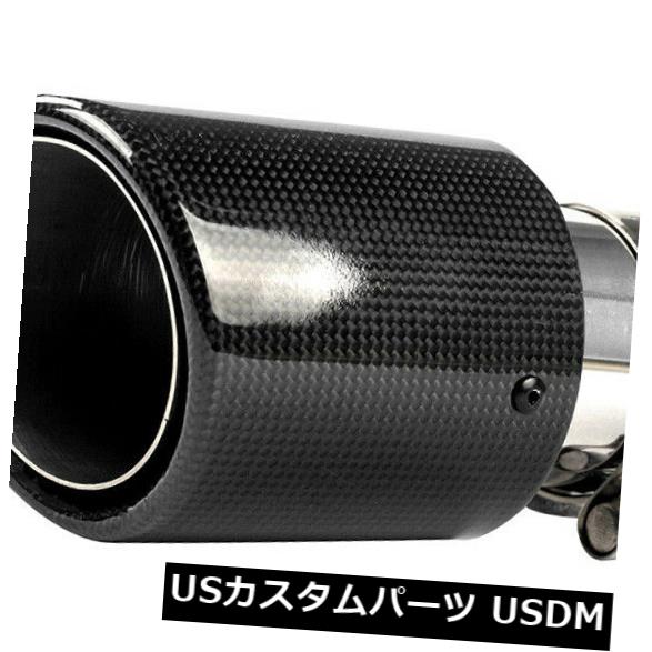 マフラーカッター 1ピースカーエキゾーストマフラーチップパイプテールパイプテールカーボンファイバー..