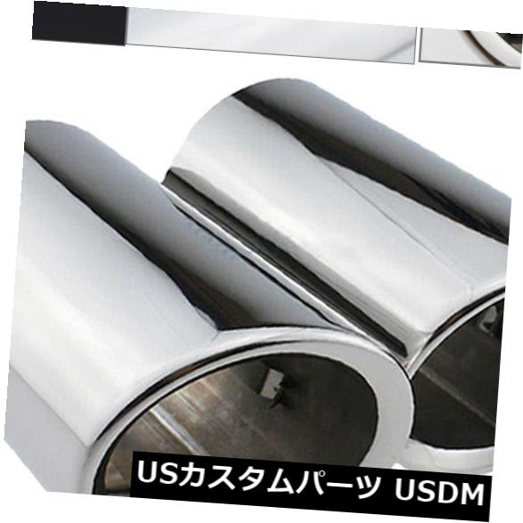 マフラーカッター 2x 80MMクロームシルバーマフラーエキゾーストテールパイプチップフィットBMW X5 2012 13 14 2015 2x 80MM Chrome Silver Muffler Exhaust Tail Pipe Tip Fit BMW X5 2012 13 14 2015