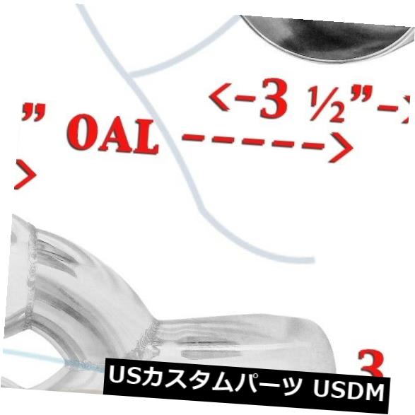 マフラーカッターJST0803quot;ステンレス製デュアルエキゾーストチップ31/2quot;3.5quot;x7quot;アウトレット/長さ13quot;JST0803quot;StainlessDualExhaustTip31/2quot;3.5quot;x7quot;Outlet/13quot;Long