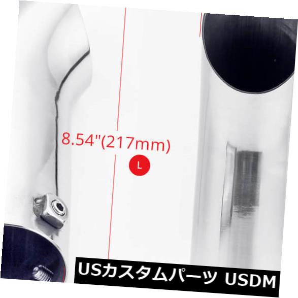 マフラーカッター2.4quot;排気口のインレットターンダウンボルト2.5quot;アウトレットブランドの新しいステンレススチール2.4quot;InletTurnDownBoltOnExhaustTip2.5quot;OutletBrandNewStainlessSteel