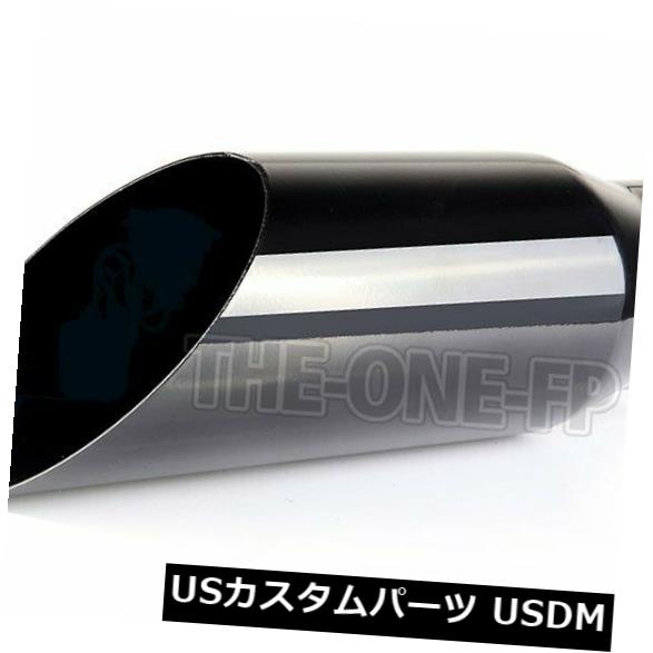 マフラーカッターブラックエキゾーストチップステンレスアングルカット3quot;インレット4quot;アウトレット12quot;ロングBlackExhaustTipStainlessSteelAngleCut3quot;Inlet4quot;Outlet12quot;Long