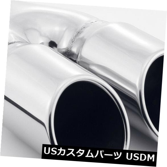 マフラーカッター 2.25 "インレット2.75"アウトレットロールスラントカットツインラウンドエキゾースト..