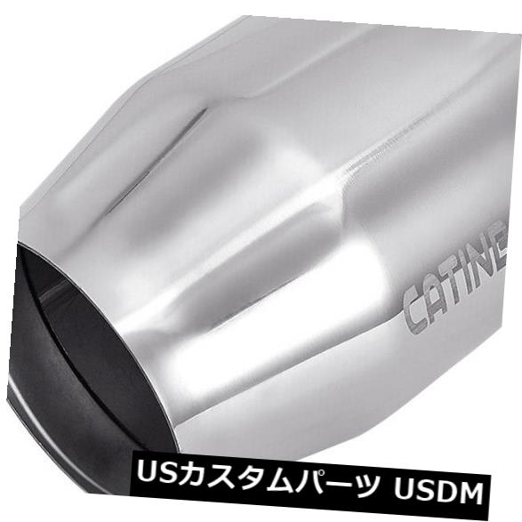 マフラーカッターステンレススチール製排気チップラウンドダブルウォールアングル3quot;インレット4quot;アウトレット5quot;ロングStainlessSteelExhaustTipRoundDoubleWallAngle3quot;Inlet4quot;Outlet5quot;Long