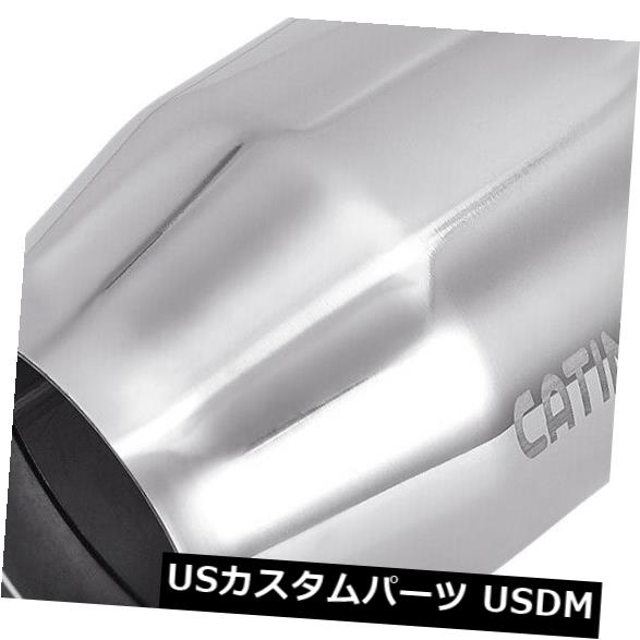 マフラーカッターステンレススチール製排気チップラウンドダブルウォールアングル3quot;インレット4quot;アウトレット5quot;ロングStainlessSteelExhaustTipRoundDoubleWallAngle3quot;Inlet4quot;Outlet5quot;Long