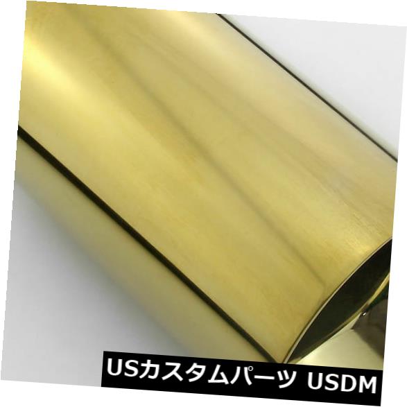 マフラーカッター ゴールデン2.25インレットラウンドエキゾーストチップストレートカット4 "アウトレッ..