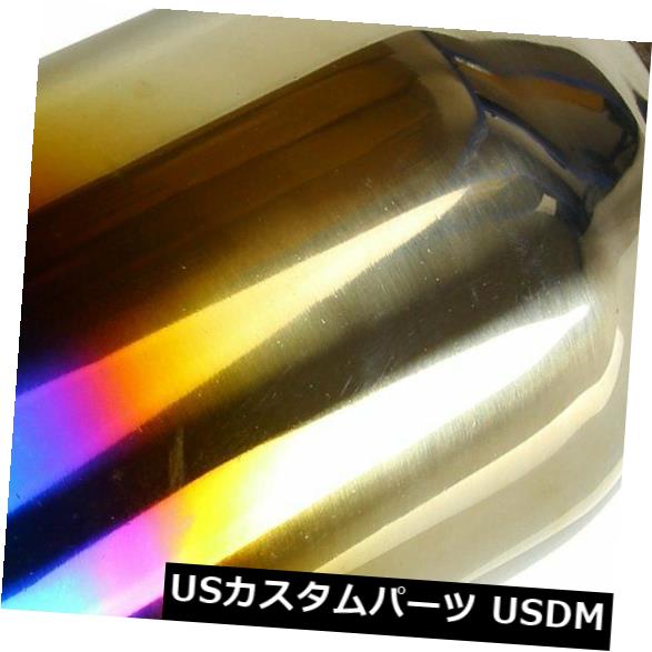 マフラーカッターブルーバーントエキゾーストデュオレイヤーストレートチップポリッシュドステンレス2.5quot;イン4quot;アウトBlueBurntExhaustDuoLayerStraightTipPolishedStainless2.5quot;In4quot;Out