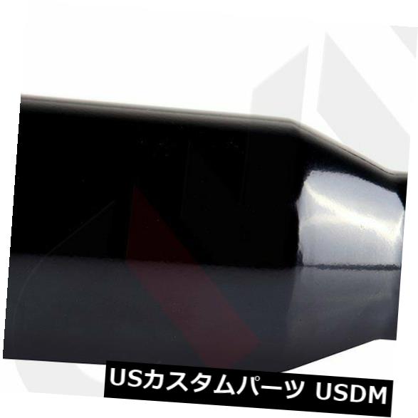 マフラーカッター ステンレススチールブラックリアエキゾーストチップ2.5 "インレット-4"アウトレット-..