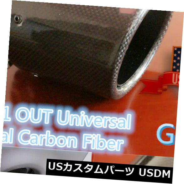 ޥե顼å ܥեСȥåץѥ63mm 101mmޥե顼ƥ쥹US߸ Carbon Fiber Car Exhaust Tip Pipe 63mm 101mm Muffler Stainless Steel US Stock