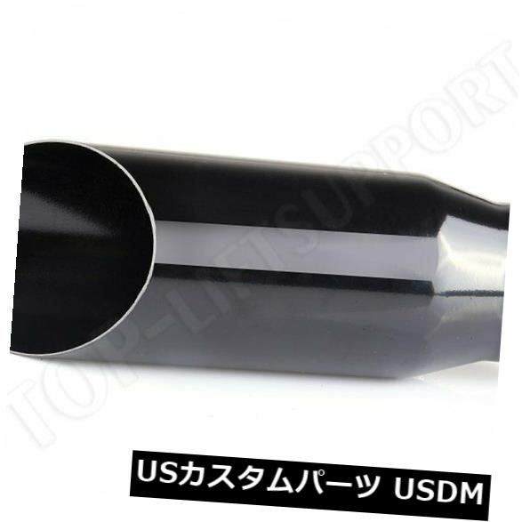 マフラーカッター ブラックステンレススチール製エキゾーストチップ3 "インレット-4"アウトレット-12 "..