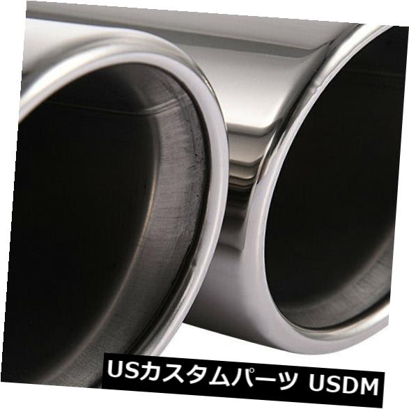 マフラーカッターロールエッジ2.25quot;インレット-3quot;アウトレット-9.5quot;長さのデュアルポリッシュエキゾーストチップ溶接DualPolishExhaustTipWeldOnRolledEdge2.25quot;Inlet-3quot;Outlet-9.5quot;Length