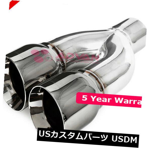 ޥե顼å ˥С륹åɥǥ奢16ܼӵå34259118 Universal Staggered Chrome Dual 16 inch Weld-On Exhaust Tip 3 In 4 Out 259118